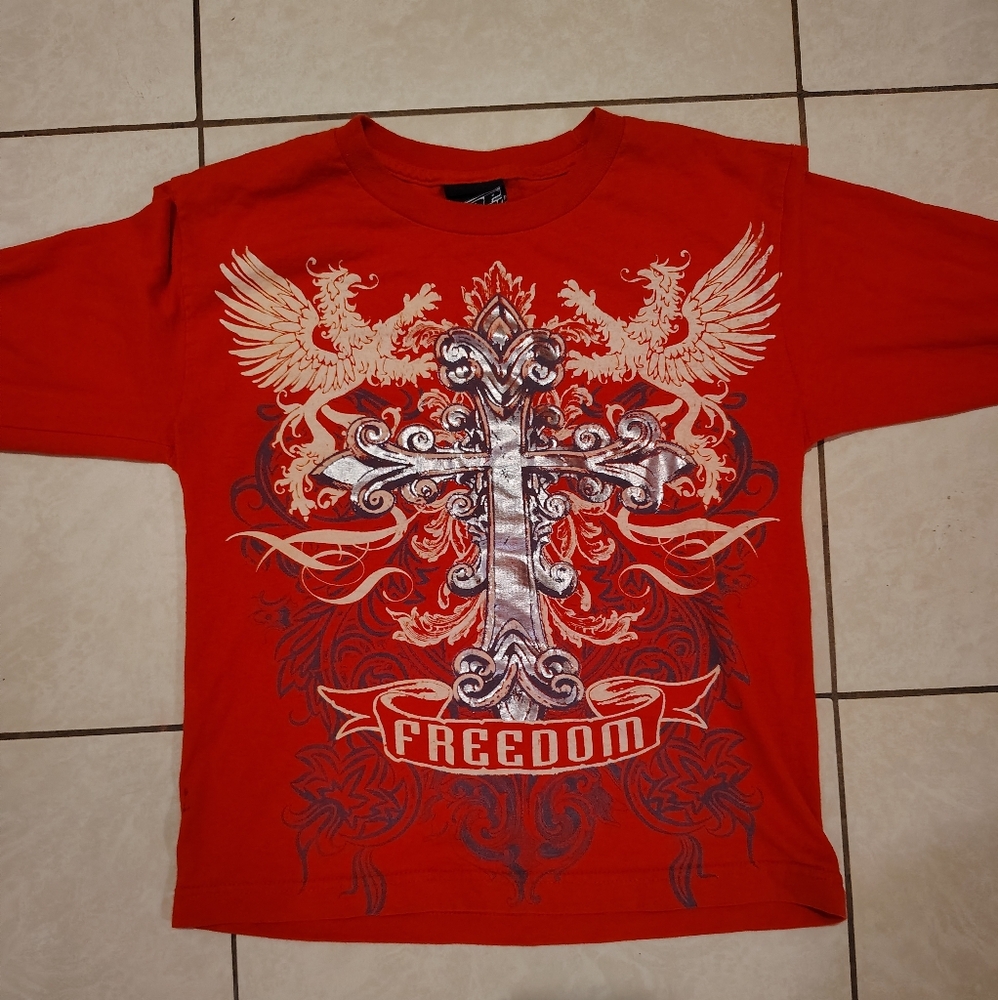 Freedom Red Long Sleeve Tee